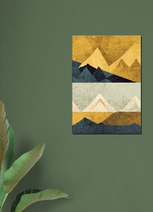 Abstract Mountain Poster - Yellow tones