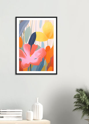 Retro flower poster