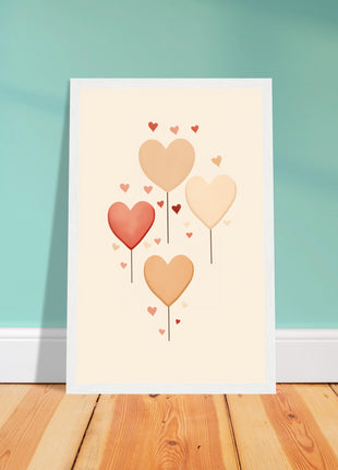 Heart Balloon Abstract Art Print