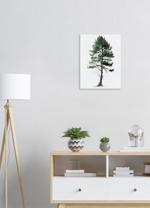 Minimalist serene pine tree poster