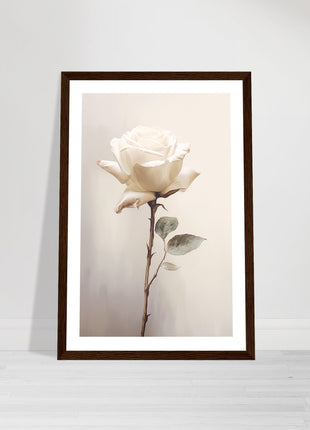 White rose painting