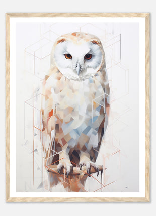 Geomagical Owl Poster : A Captivating Blend of Geometry and Nature