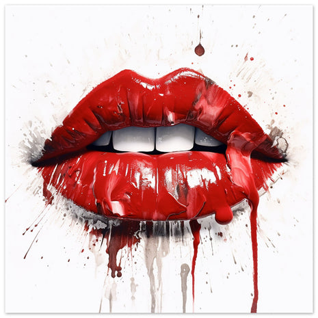 Bold Red Lips: Dripping with Attitude