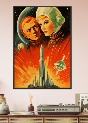 Affiche vintage futuriste