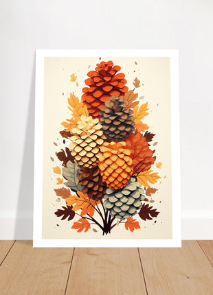 Pinecone modern fall poster