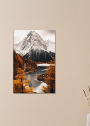 Fall mountain landscape poster