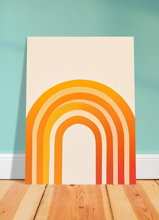 Retro rainbow archway poster