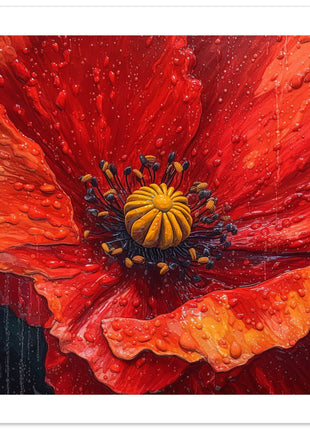 Bold Red Poppy Close-Up Art Print