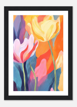 Retro flower poster