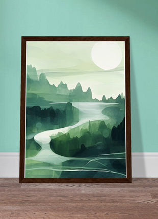 Green abstract landscape poster (part 2 of 3)