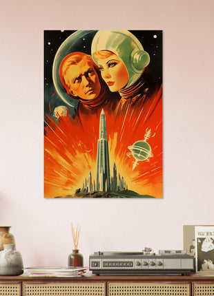 Affiche vintage futuriste