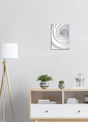 White swirl spiral modern poster