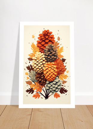 Pinecone modern fall poster