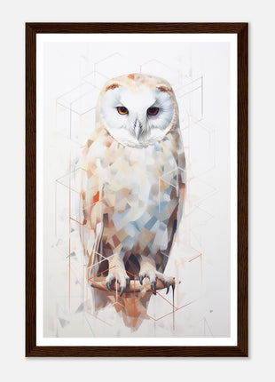 Geomagical Owl Poster : A Captivating Blend of Geometry and Nature