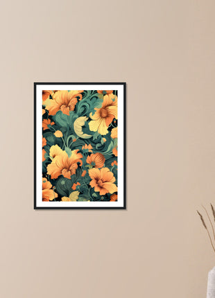 Vintage floral poster