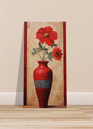 Magnifique affiche de fleurs rouges