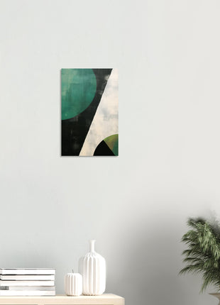 Abstract green geometric poster