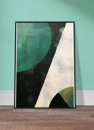 Abstract green geometric poster