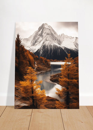 Fall mountain landscape poster