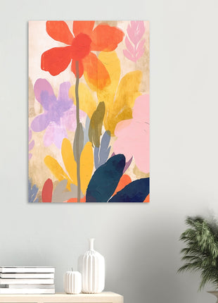 Colorful flower retro poster