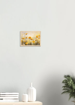 Yellow field of flowers poster