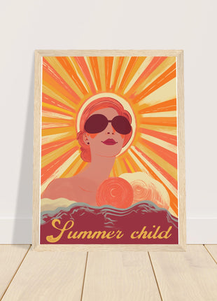 Summer child retro poster