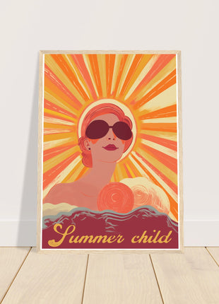 Summer child retro poster