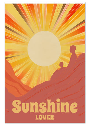 Sunshine lover retro poster