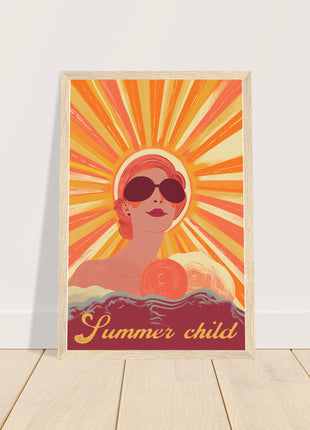 Summer child retro poster