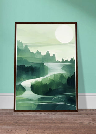 Green abstract landscape poster (part 2 of 3)