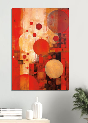 Rode abstracte poster