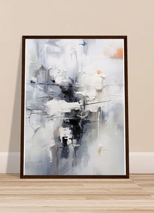 Monochrome Symphony: Abstract Painting in Shades of Grey, White, and Black