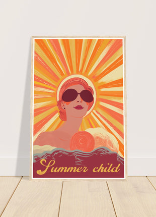 Summer child retro poster