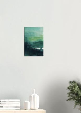 Green abstract sunrise landscape poster (part 1 of 3)