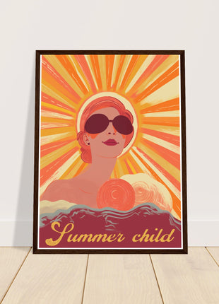 Summer child retro poster