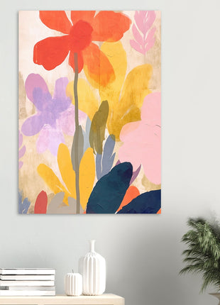 Colorful flower retro poster