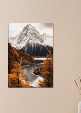 Herbstliches Berglandschaftsplakat