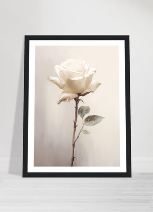 White rose painting