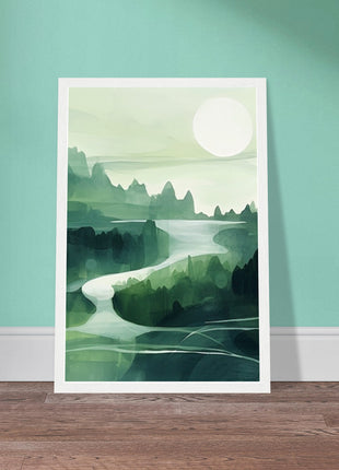 Green abstract landscape poster (part 2 of 3)