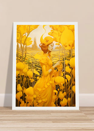 Yellow surrealistic poster