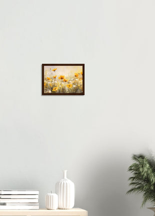 Yellow field of flowers poster