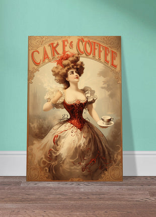 Affiche de cuisine vintage Cake & Coffee