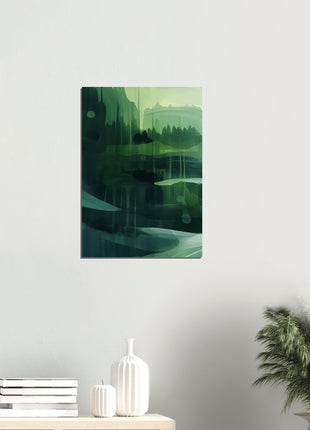 Green abstract landscape poster (Part 1 of 3)