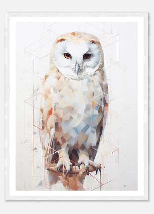 Geomagical Owl Poster : A Captivating Blend of Geometry and Nature