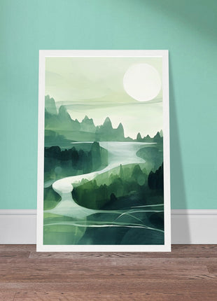 Green abstract landscape poster (part 2 of 3)