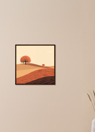 Fall landscape painting poster