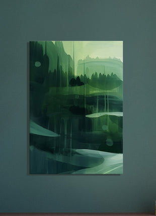 Green abstract landscape poster (Part 1 of 3)