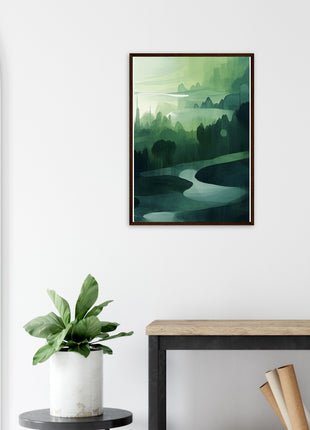 Green abstract landscape poster (part 3 of 3)