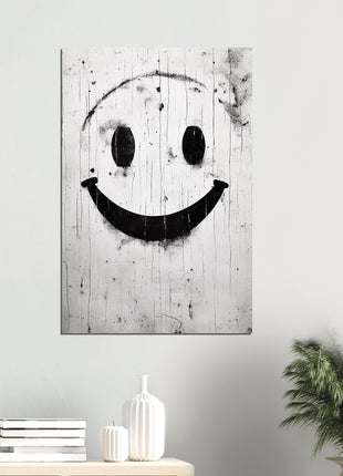 Smiley poster (Black & White wall art)