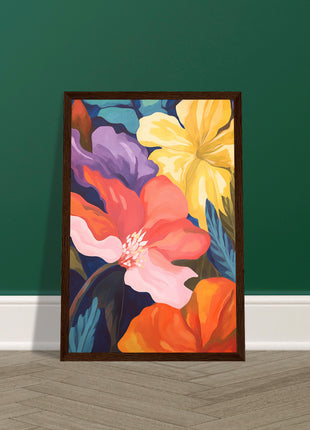 Retro flower poster